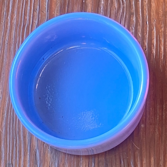 2 Heavy duty Stoneware Ceramic Pet Hamster Reptile Bowls, blue yellow - Picture 14 of 14